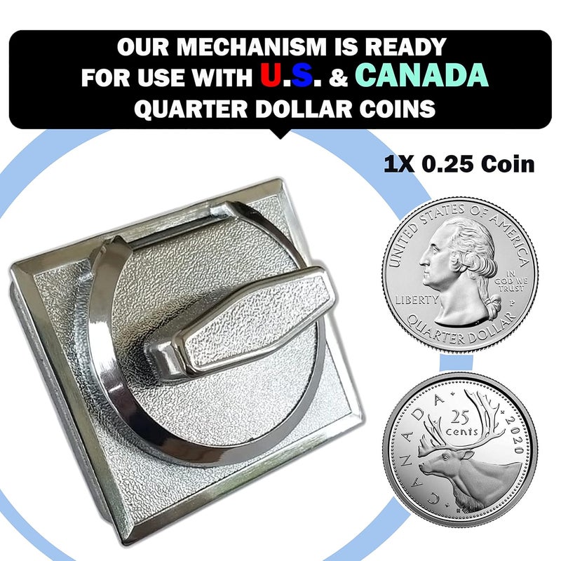 ACKSTAR Store Coin Mechanism for Beaver Machines. 25 Cent Coin Mech for Beaver Gumball Machine Candy Machine. Fit Square Beaver, Round Beaver, Southern & Ball Globe Beaver Vending Machine Coin Mechanism - New - Image 2